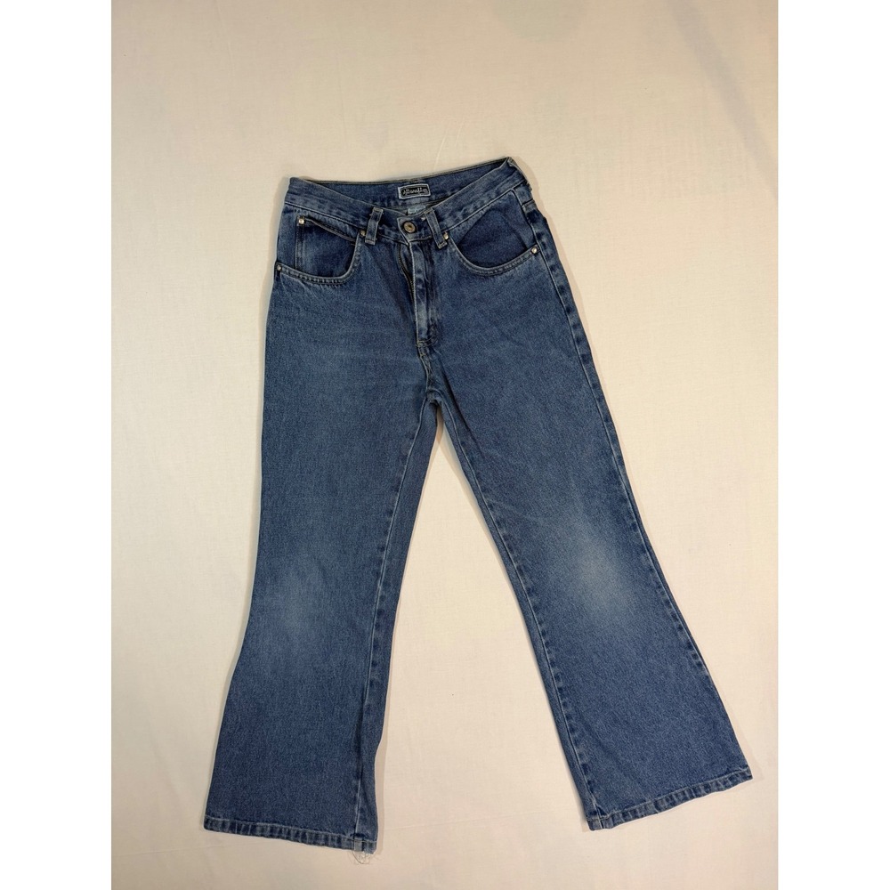 Vintage Xhilaration Kids Blue Denim Flare Leg Jeans Size 12 Medium Wash Cotton